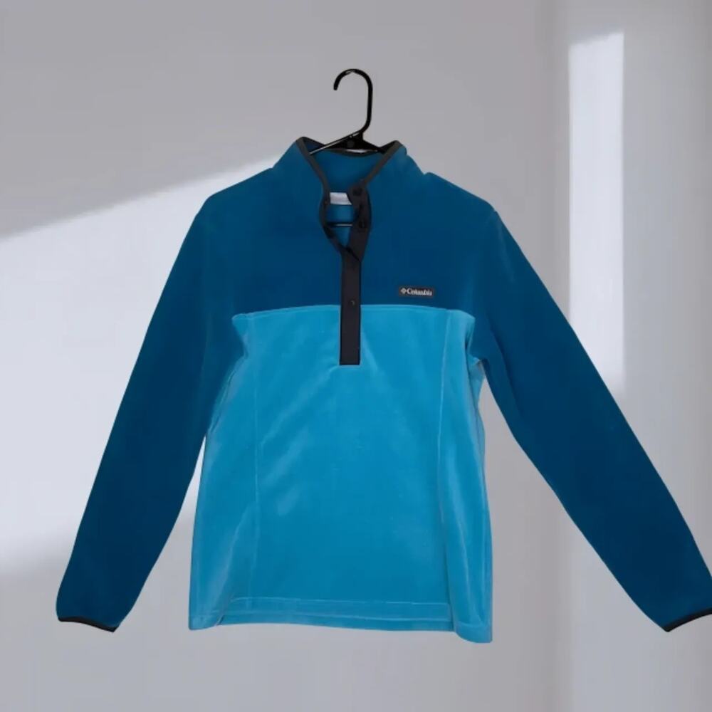 Columbia Sportswear Half-Snap Fleece Pullover – Teal & Aqua Blue (Women’s Small)